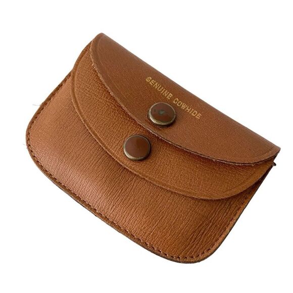 Genuine Cowhide Double Coin Pockets - Picture 1 of 8